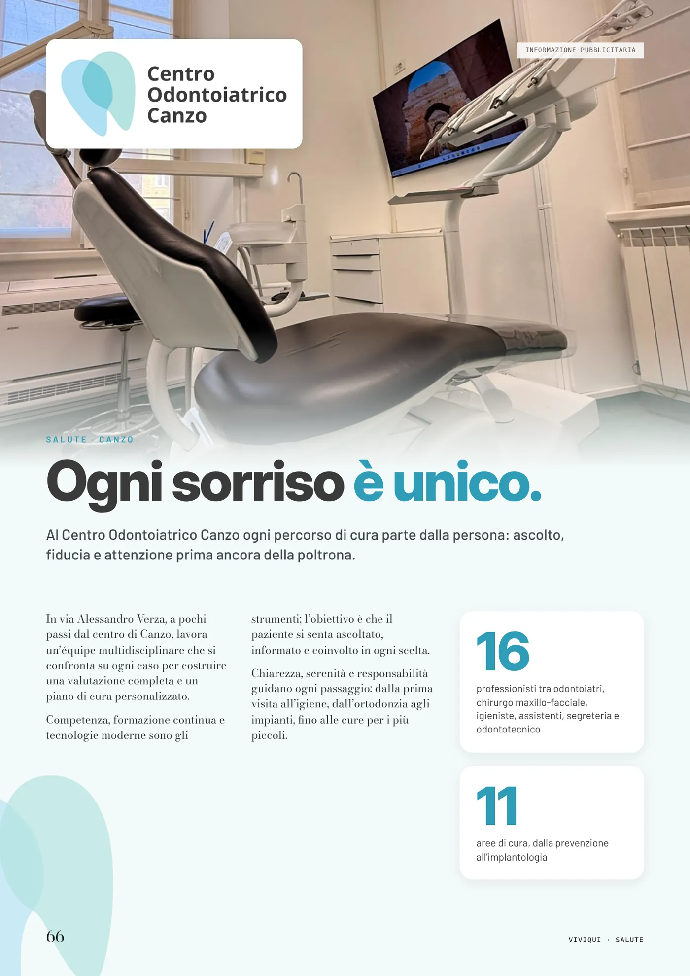 Pubblicità di Centro Odontoiatrico Canzo