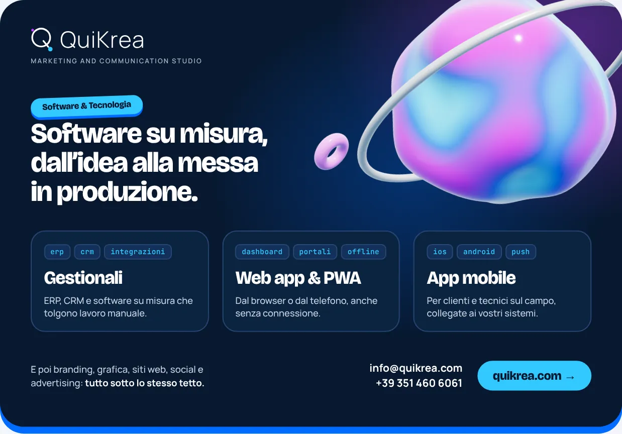 Pubblicità di QuiKrea